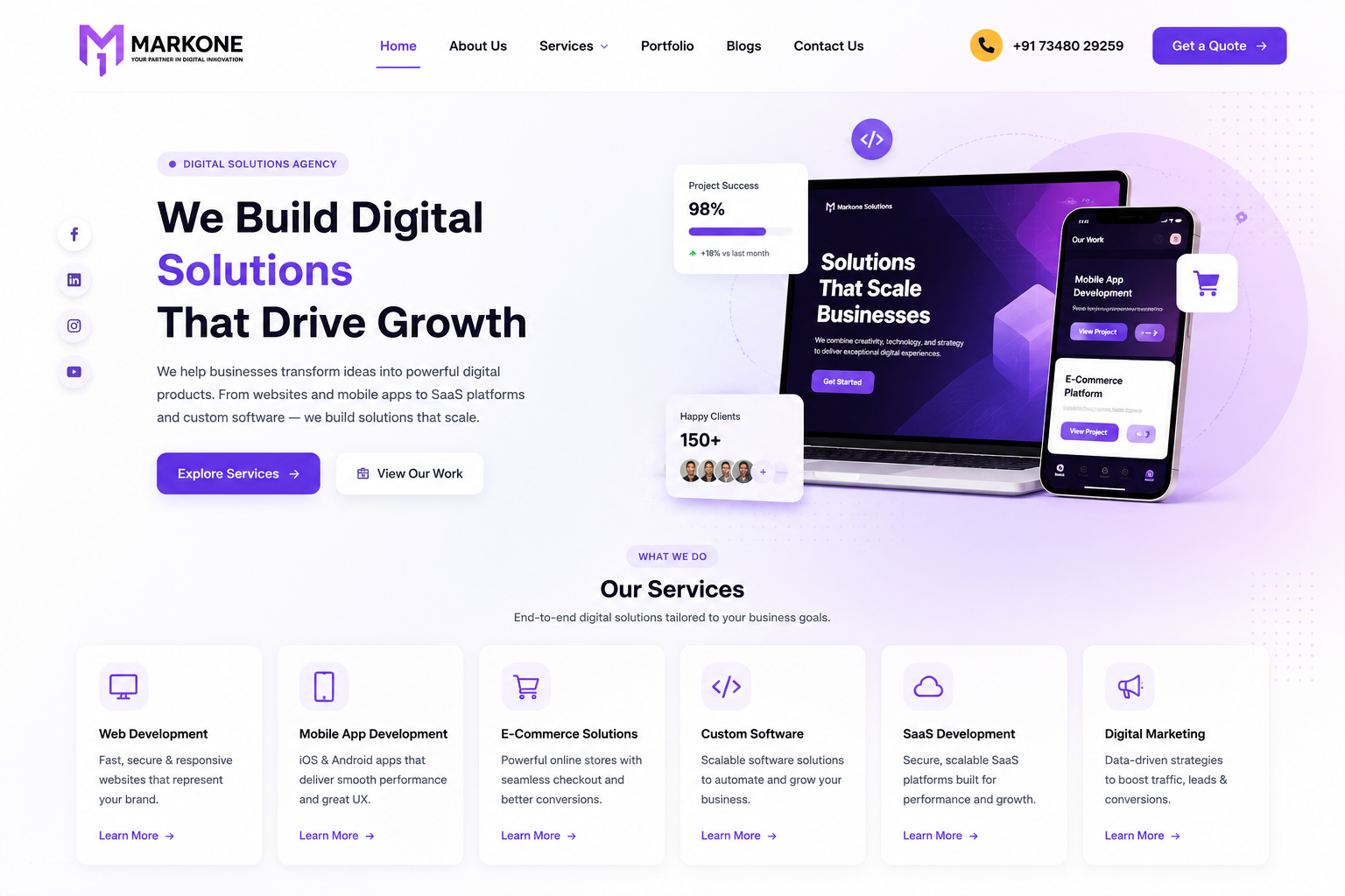 Temporary mobile interface mockup