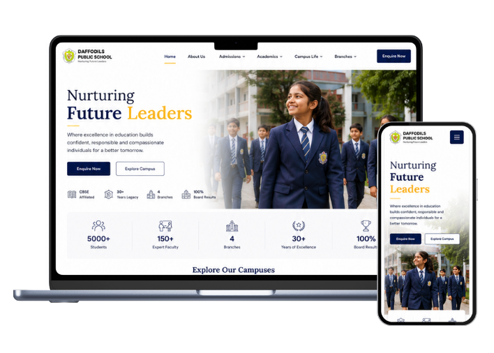 daffodils-website-mockup